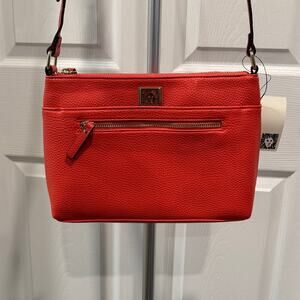 Anne Klein Vibrant Coral Crossbody Bag